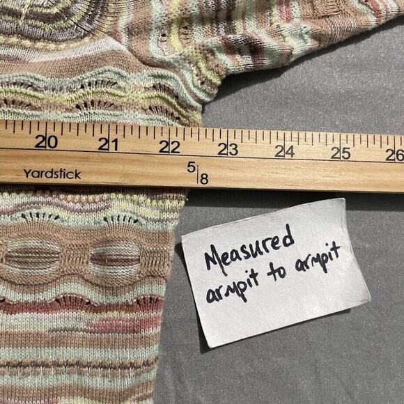 JH Collectibles Plus Size 1X Sweater Space Dye Retro Feminine Peplum Pastel - Picture 7 of 8